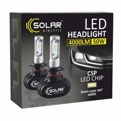 Купить LED лампы автомобильные Solar H1 радиатор 4000Lm / CSP / 50W / 6000K / IP65 / 9-32V 2 шт (8101) 26062 Лампы - LED основного света