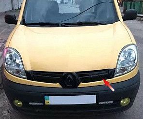 Купить Зимняя накладка на решетку радиатора / 3 Спицы / Renault Kangoo 06-07 Глянец FLY 4957 Зимние накладки на решетку радиатора