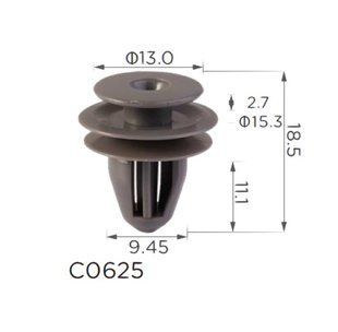 Buy Clip for fastening door trim molding Honda Acura 91560-SP0-003 91560-S7A-003 (C0625) 73229 Door type retainer