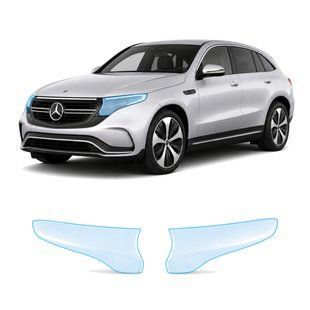 Купити Антигравійна захисна бронеплівка за лекалами для Mercedes-Benz EQC N293 2019-2023 - оптика (фари та ПТФ) 106860 Модельні лекала захисних плівок для Mercedes-Benz