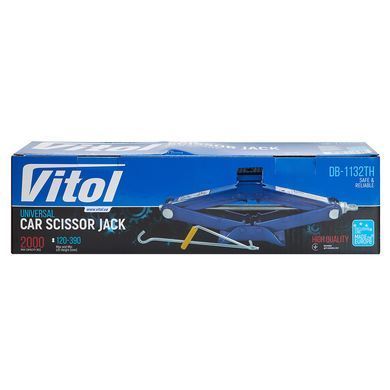 Купити Домкрат механічний ромбоподібний Vitol 2 т 390 мм. 3,2 кг Гумовий упор (ДВ-1132ТН/ST-113N) 95140 Домкрати ромбоподібні