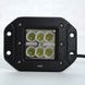 Купити Світлодіодна додаткова LED фара 18W (3W*6) 10-30V 121x91x80 mm Близький (Врізна) (15-18W) 1 шт (3039) 10051 Додаткові LЕD фари - 1 фото из 3