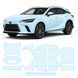 Купить Антигравийная защитная бронепленка по лекалам для Lexus RX V 2022- полный кузов 106341 Модельные лекала защитных пленок для Lexus