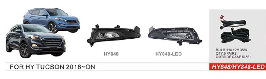 Купити Протитуманні фари для Hyundai Tucson 2015-2018 H8 35W з проводкою Комплект (HY-848) 65504 Протитуманні фари модельні Іномарка