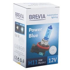 Купить Автолампа галогенная Brevia Power Blue / H11 / 55W / 12V / 4200K 1 шт (12011PBC) 38230 Галогеновые лампы Brevia