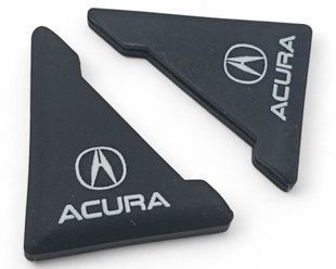 Buy Acura door corner guards 2 pcs Rubber 45x58x47 mm on tape Black Reinforced (shockproof covers against chips) 88805 Car door bumpers
