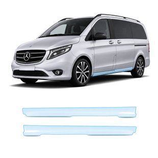 Купить Антигравийная защитная бронепленка по лекалам для Mercedes-Benz Vito/V-Class W447 facelift 2019- нижняя зона кузова пороги 107260 Модельные лекала защитных пленок для Mercedes-Benz
