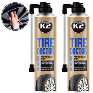 Купити Набір Герметик вулканізатор шин K2 TIRE DOCTOR 500 мл 2 шт (B311) 83468 Герметики прокладок - Радіатора - Шовні - Вулканізатори