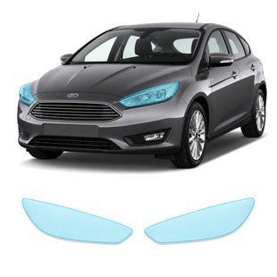 Купити Антигравійна захисна бронеплівка за лекалами для Ford Focus III facelift 2015-2018 - оптика (фари та ПТФ) 104424 Модельні лекала захисних плівок для Ford