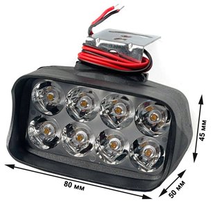 Купить Дополнительная LED фара 10W (5W*2) 10-30V 80x45x50 мм Дальний 1 шт (JP057) 8727 LED Фары Пластиковый корпус