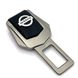 Купить Заглушка ремня безопасности с логотипом Nissan Темный хром 1 шт 39489 Заглушки ремня безопасности - 1 фото из 6