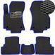 Buy EVA floor mats for Opel Zafira A 1999-2005 with heel pad Black-Blue edging 5 pcs 65978 Floor mats for Opel