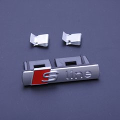 Купити Емблема - напис "S-Line" скотч 3М/метал з кріпленням 70мм (Польща) 22222 Емблема напис на іномарки