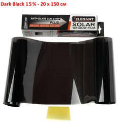 Купити Тонувальна плівка для лобового скла 20х150 см Dark black 15% (EL 500 301) 33867 Плівка тонувальна
