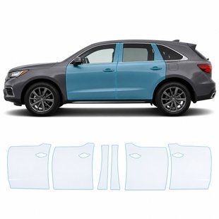 Купить Антигравийная защитная бронепленка по лекалам для Acura MDX YD3 facelift 2017-2020 - зоны дверей и стойки окон 102889 Модельные лекала защитных пленок для Acura