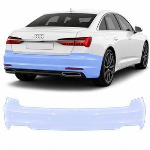 Buy Pre-cut paint protection film for Audi A6 C8 2018-2022 - rear bumper 101505 Model-specific paint protection film patterns for Audi