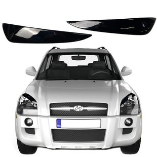 Купить Реснички фар для Hyundai Tucson (JM) 2004-2010 Voron glass 38845 Реснички - Защита фар