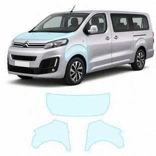 Купить Антигравийная защитная бронепленка по лекалам для Citroen SpaceTourer I 2016- капот и передние крылья 104023 Модельные лекала защитных пленок для Citroen