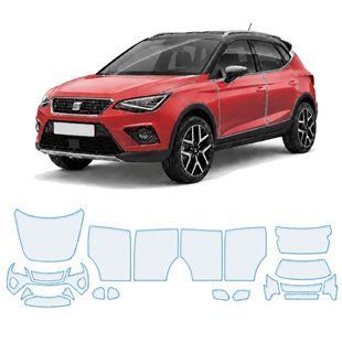 Купить Антигравийная защитная бронепленка по лекалам для Seat Arona I 2017- полный кузов 108681 Модельные лекала защитных пленок для Seat