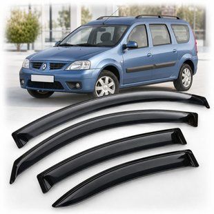 Купить Дефлекторы окон ветровики для Renault Logan MCV ' 07-12 Скотч 3M (AMB0028) Acrylic 4 шт 110487 Дефлекторы окон Renault