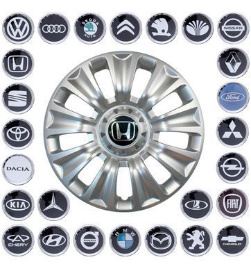 Buy Wheel cap with emblem Honda SKS424 R16 gray logo choice 4 pcs 21942 16 SKS