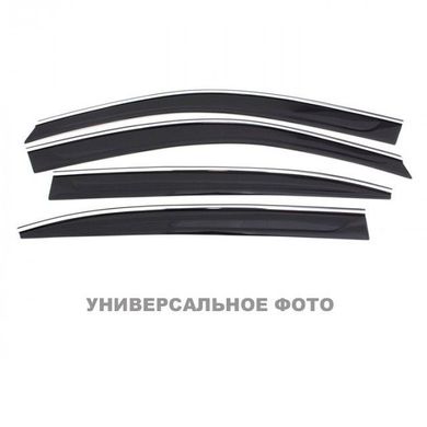 Купить Дефлекторы окон ветровики для Hyundai Grand Santa Fe 2013- с хром молдингом 2668 Дефлекторы окон Hyundai