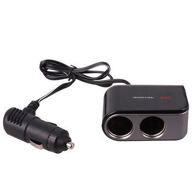 Купить Автомобильный разветвитель прикуривателя VOIN 2 выхода 2 USB 2100mA 12/24V (SC-2069) 101320 Разветвители прикуривателя