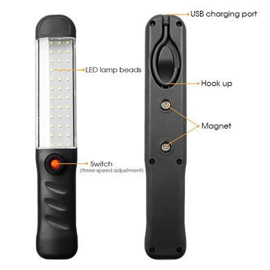 Купити Ліхтар перенесення Elegant MAXI Акумуляторна 2000mAh 48 LED USB (EL 101 539) 100272 Ліхтарики Переноски Прожектори