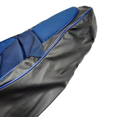 Купить Чехлы универсальные для сидений Пилот с карманом Черный кожзам Синяя ткань 23595 Чехлы PILOT