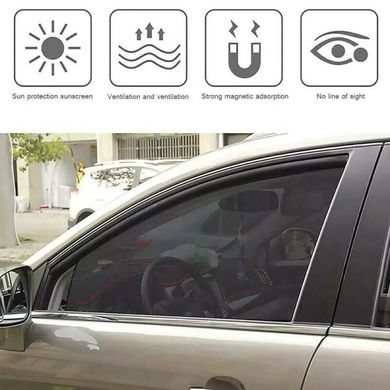 Купити Сонцезахисні шторки для вікон автомобіля на Магнітах 1 шт (750 x 500 x 200 мм F Коса) 42623 Шторки сонцезахисні для вікон авто
