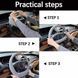 Buy Steering wheel cover L &Oslash; 38-46 cm silicone width 85 mm Texture Leather Black (No. 968) 90929 Steering Wheel Covers - 5 photos from 5