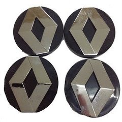 Купить Колпачки на литые диски Renault 60х55 мм / объемный логотип / Черные 4 шт 23032 Колпачки на титаны с логотипами