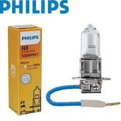 Купить Автолампа галогенная Philips Premium + 30% 12V H3 55W Pk22s 1 шт (12336PRC1) 38395 Галогеновые лампы Philips
