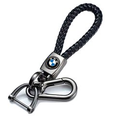 Купити Шкіряний плетений брелок для BMW для авто ключів з карабіном 57945 Брелоки для автоключів