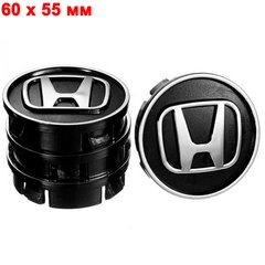 Купити Ковпачки на титани Honda 60 x 55 мм об'ємний логотип Чорні 4 шт 60421 Ковпачки на титани