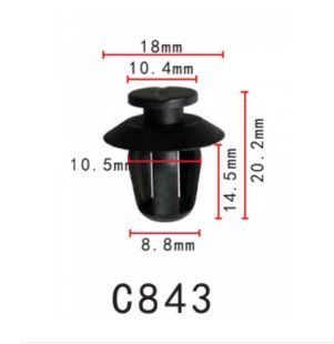 Buy Clip for fastening door moldings wing Peugeot Citroen 856535 (C0843) 73232 Door type retainer