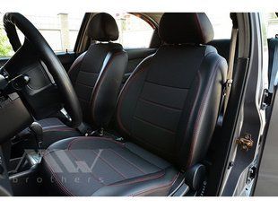 Купить Авточехлы модельные MW Brothers для Chevrolet AVEO (T250) 2006-2011 серия Premium Style (красная нить) 59058 Чехлы модельные MW Brothers