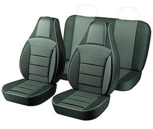Buy Universal seat covers for Pilot with pocket Black leatherette black and gray fabric (Vaz 2101-2107) 23596 PILOT covers