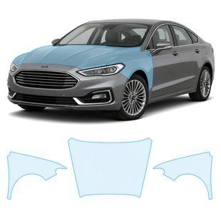 Купити Антигравійна захисна бронеплівка за лекалами для Ford Mondeo V facelift 2019-2022 - капот і передні крила 104491 Модельні лекала захисних плівок для Ford