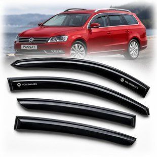 Купити Дефлектори вікон вітровики Volkswagen Passat B6-B7 Універсал 2005-2011 Скотч 3M Voron Glass 94859 Дефлектори вікон Volkswagen