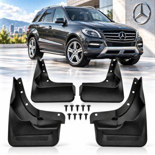Купити Бризковики для Mercedes-Benz ML (W166) 2012-2015 Модельні Комплект 4 шт версія без підніжки (OEM: A1668900278) 110953 Бризговики Mercedes-Benz