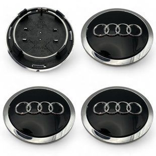 Купить Колпак колеса (колпачок) Audi Хром &Oslash;69 мм (комплект 4 шт) 4B0601170A 90085 Колпачки на титаны