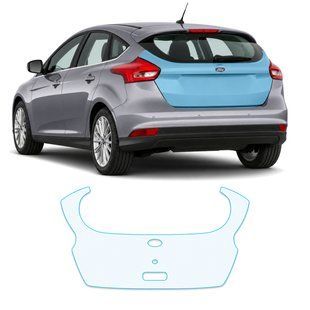 Купити Антигравійна захисна бронеплівка за лекалами для Ford Focus III facelift 2015-2018 - зона кришки багажника 104426 Модельні лекала захисних плівок для Ford