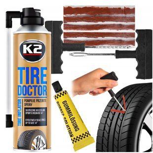 Купити Набір Герметик вулканізатор шин K2 TIRE DOCTOR 500 мл 2 шт (B311) 83470 Герметики прокладок - Радіатора - Шовні - Вулканізатори