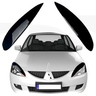 Купить Реснички фар для Mitsubishi Lancer IX 2003-2007 Широкие Voron Glass 38846 Реснички - Защита фар