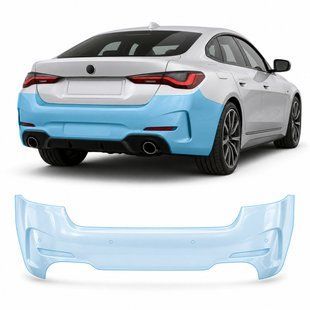 Купити Антигравійна захисна бронеплівка за лекалами для BMW 4 Series Gran Coupe G26 2021- задній бампер 102121 Модельні лекала захисних плівок для Bmw