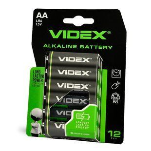 Купить Батарейка щелочная Videx LR06 AA 12 шт 2600 mAh Blister 85363 Батарейки