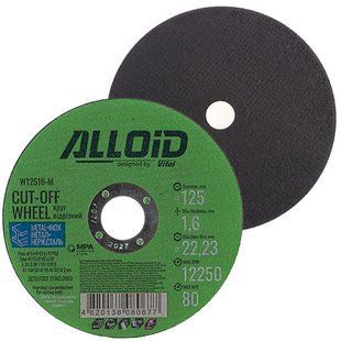 Buy Cutting wheel for metal Alloid 41 14A 125x16x22 23 mm (W12516-M) 85887 Cutting wheels Cleaning - Grinding elements
