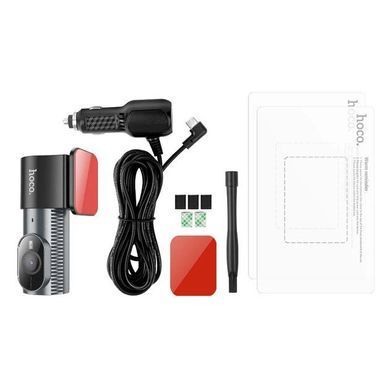 Buy HOCO DV8 2K Display Dash Cam with Wi-Fi and Rear View Camera (Black) 100638 Video recorders
