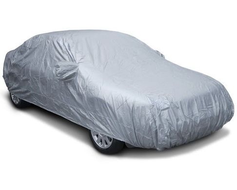 Купить Тент автомобильный Vitol размер М серый на подкладке (Карманы Под Зеркало) 9981 Тенты для седанов